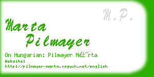 marta pilmayer business card